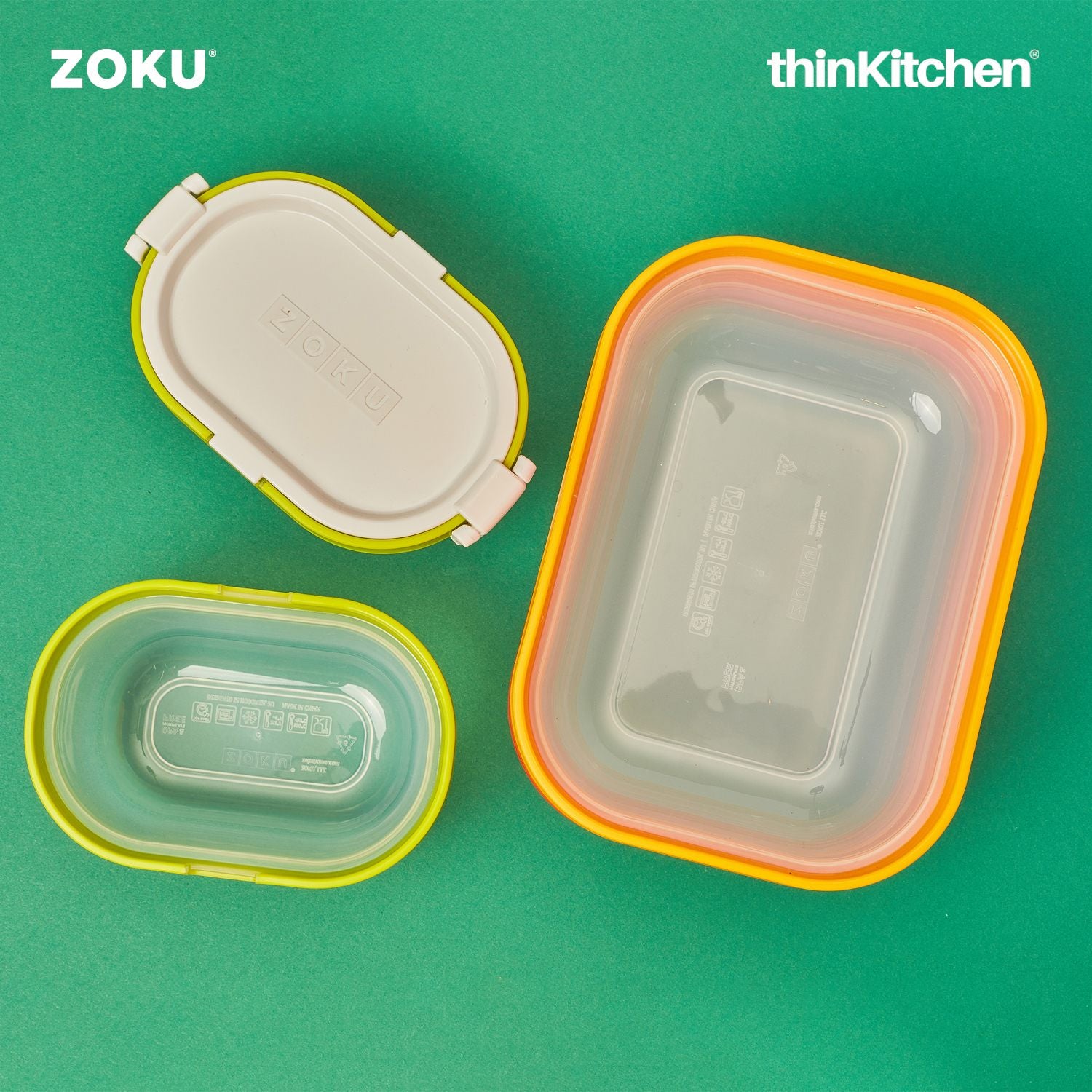 ZOKU 7-pc Neat Stack Storage Container Set ( Food to Go Collection)