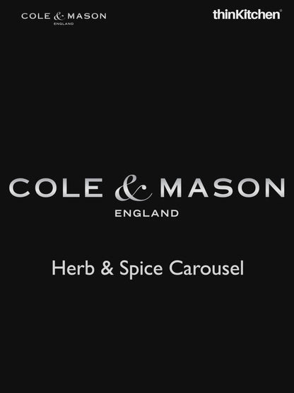 Cole Mason Herb And Spices New Premium Carousel 16 Filled Jar