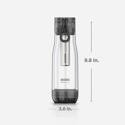 Zoku Glass Core Bottle With Tea Infuser 475ml