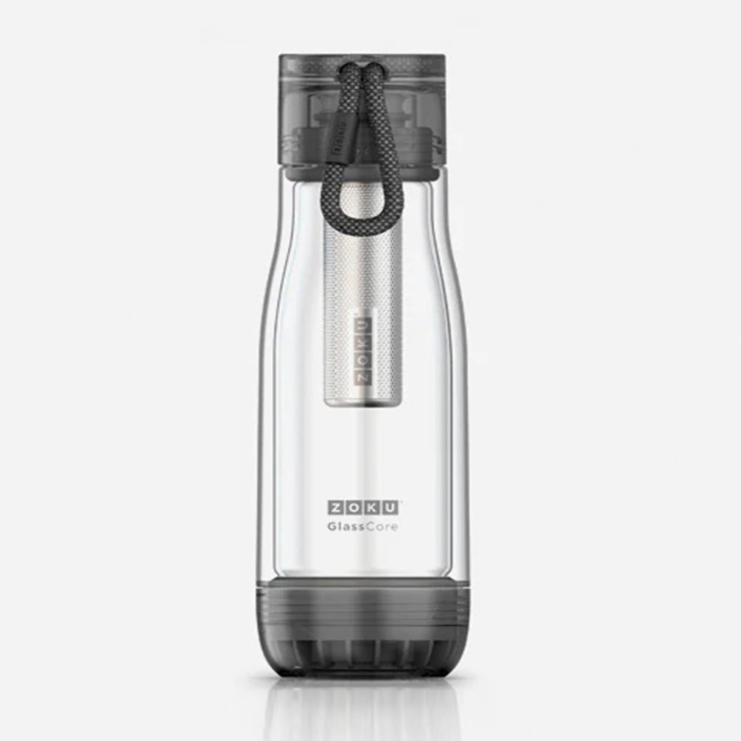 Zoku Glass Core Bottle With Tea Infuser 475ml